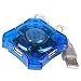 Electronics : 4-Port Mini USB Hub - Connect USB Devices Easily (Translucent Blue)