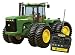 John Deere 9420 4WD Tractor with 2 Scraper Pans