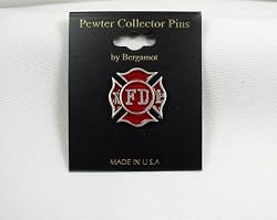 Fireman Pewter Collector Pin
