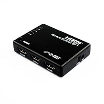 HDMI switcher 5-1, auto switch box with remote, 5 way input 1 output