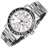 Raymond Weil W1 - White Stainless Steel Chronograph Watch w/ Tachymetre