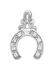 Platinum Diamond Horseshoe Pendant - 0.24 Ct. -- LIFETIME WARRANTY