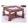 Elegant Wood Frame Glass Top Coffee Table By Acme Furniture