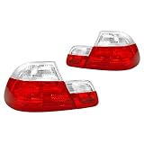 A Pair of Depo Red and Clear Lense Tail Lights - BMW 3-Series E46 2DR 1999-2003 by Depo