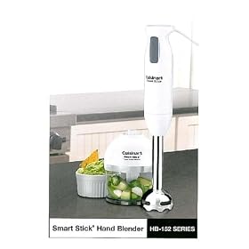 Cuisinart Smart Stick Hand Blender with Whisk, Mixing Beaker, and Chopper Attachments