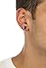 New & Improved! Silvertone with Black Cz Square Magnetic Stud Earrings - 4mm to 12mm Available (7 Millimeters)