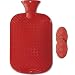 Classic Cross-Hatched Hot Water Bottle - RED - Made in Germany