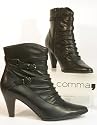 Edle COMMA Leder Stiefelette schwarz