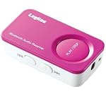 Logitec Bluetooth/オーディオレシーバー/マイク付/携帯用/ピンク LBT-AR200C2PN
