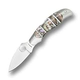 Spyderco Kopa 3, Abalone/Black & White Pearl Stripes Handle, Plain