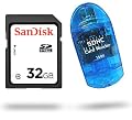 Sandisk 32gb SDHC Memory Card Class 4 + Card Reader