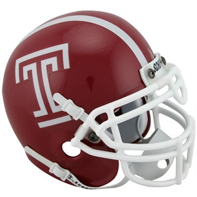Schutt Temple Owls Cherry Authentic Mini Helmet