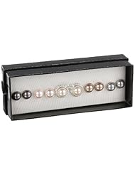 Simulated Pearl Silver-tone 5-Pair Earrings with Jacket Set
