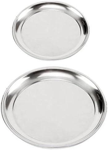 Stainless Steel Professional Pizza Pan 2 piece Set,Small pan is 13.5" in diameter and Large pan is 15.5" diameter and each pan is 3/4" Deep,New