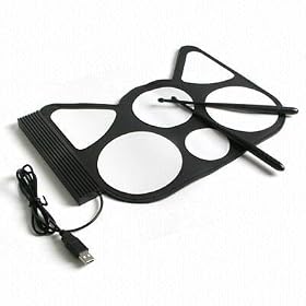 USB Drum Kit with Preprogrammed Music Sets and Play Along Function for Novices