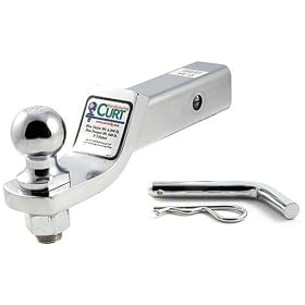 Curt Manufacturing D-4554 Chrome 4 In Drop Loaded Ball Mount W/ 2 In Ball
