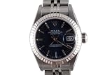 Rolex Ladies Stainless Steel Datejust Blue Dial Jubilee Band