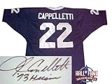 John Cappeletti Autographed/Hand Signed Penn State Blue Jersey with 72 Heisman Inscription