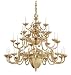 Nulco 1760-83 Aged Brass Sheraton Transitional Thirty-Six Light Up Lighting Four Tier...