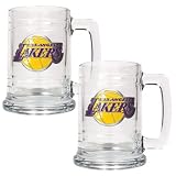 Los Angeles LA Lakers Set of 2 Beer Mugs