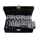 Domino Double 9 Black Tiles Jumbo Tournament Size w/Spinners