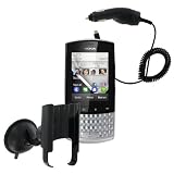 Kit In-Car Sat Nav Pack with Multisurface Suction Holder and Car Charger for Nokia Asha 200, 201, 300 and 303