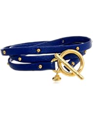 gorjana Graham Leather Studded Wrap Bracelet, 19"