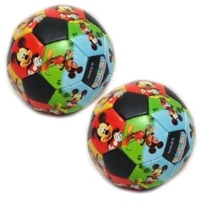 Mickey Mouse Clubhouse Soft 10cm Soccer Ball For Kids / Toddlers - Pack Of Two [Toy]