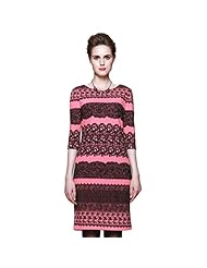 Round Neck Polyester/Spandex Jacquard Vintage  Dress