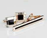 Lodestar Golden Nebula Boxer-Style Cufflink & Tieclip Set with Gift Box (B-07)