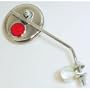 Pyramid Pro Bicycle Mirror, Round with Red Reflector