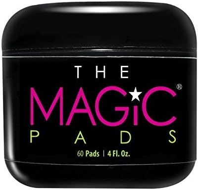 THE MAGIC PADS with Glycolic Acid. Gentle Daily Exfoliating Pads for the treatment of Acne, Blemishes &amp; unnecessary signs of Aging. An All-in-One Skincare Treatment for Flawless Skin. Now x60 Pads per Jar! by The Magic Pads