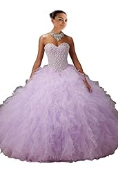 Tulle  Sweetheart  Lace-Up  Pleated  Ball Gown Evening Dress/Quinceanera Dress  With Ruffles and Pearls