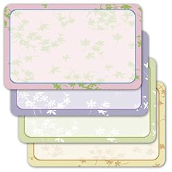 Delicate Asian Florals - Assorted Adhesive Labels