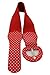 TFJ Women Fashion Red Belt Elastic Hip Waist Stretch Faux Leather S M White Polka Dots