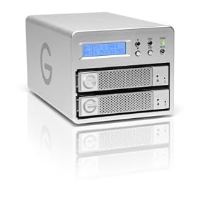 G-Tech G-SAFE - Hard drive array - 1 TB - 2 bays ( SATA-300 ) - 2 x HD 1 TB - FireWire 800, Hi-Speed USB (external)
