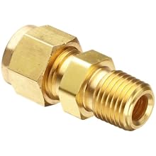 Parker CPI 4-2 FBZ-B Brass Compression Tube Fitting, Adapter, Tube OD x NPT Male