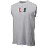 Nike Miami Hurricanes Ash Team Logo Sleeveless T-shirt