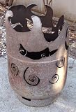Hand Cut Fire Pit From Recycled Propane Tank