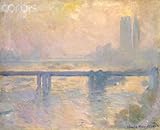 IMAGE OF Wallmonkeys Peel and Stick Wall Decals - Charing Cross Bridge at the Houses of Parliament by Claude Monet - 24