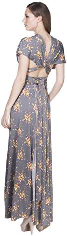 S Fashion Women's Printed Long Convertible Wrap Dress One Size Fits 0-12-Print