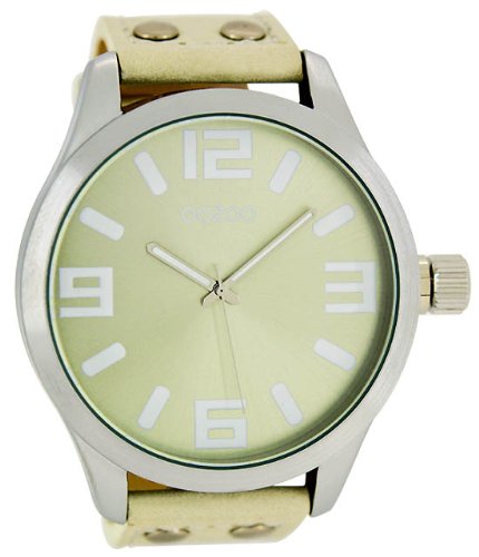 Oozoo XXL Herrenuhr mit Lederband