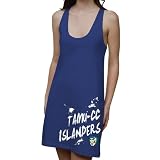 NCAA Texas A&M Corpus Christi Islanders Ladies Paint Strokes Junior's Racerback Dress - Royal Blue (Small)