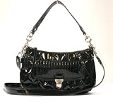 Coach Patent Liquid Gloss Groovy Convertiable Shoulder Hobo Bag Purse 18671 Black thumbnail