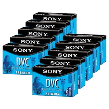 Sony DVC60PRL Mini DV Tape 60min Premium Data Cartridge 10 Packs