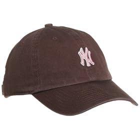 New York Yankees Womens Christina Chocolate/Rose Logo Cap New York Yankees Women's Christina Chocolate/Rose Logo Cap