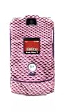 Designer Protective Snap-On Cover for the Motorola RAZR V3 - Alligator Pink