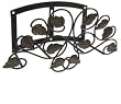 Panacea Products Scroll and Ivy Hose Hanger, Black with Brushed Bronze Leaves