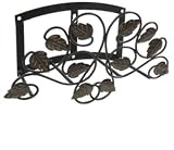 Panacea Products Scroll and Ivy Hose Hanger, Black with Brushed Bronze Leaves