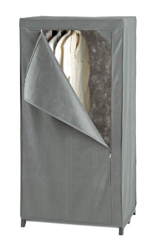 WENKO 4381710100 Kleiderschrank Libert&agrave; - atmungsaktives Vlies, 75 x 150 x 50 cm, grau